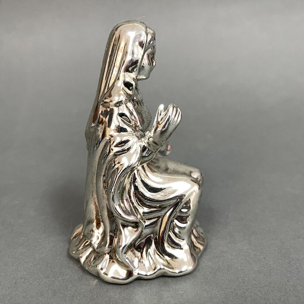 Home for the Holidays Porcelain Nativity Mary Figure Replacement Silver-tone - Picture 4 of 5